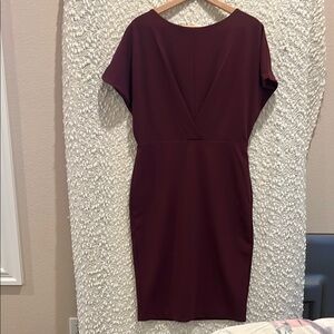 Halogan Maroon Dress